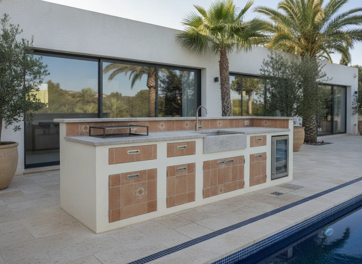 Outdoor kitchen construction on the Costa del Sol