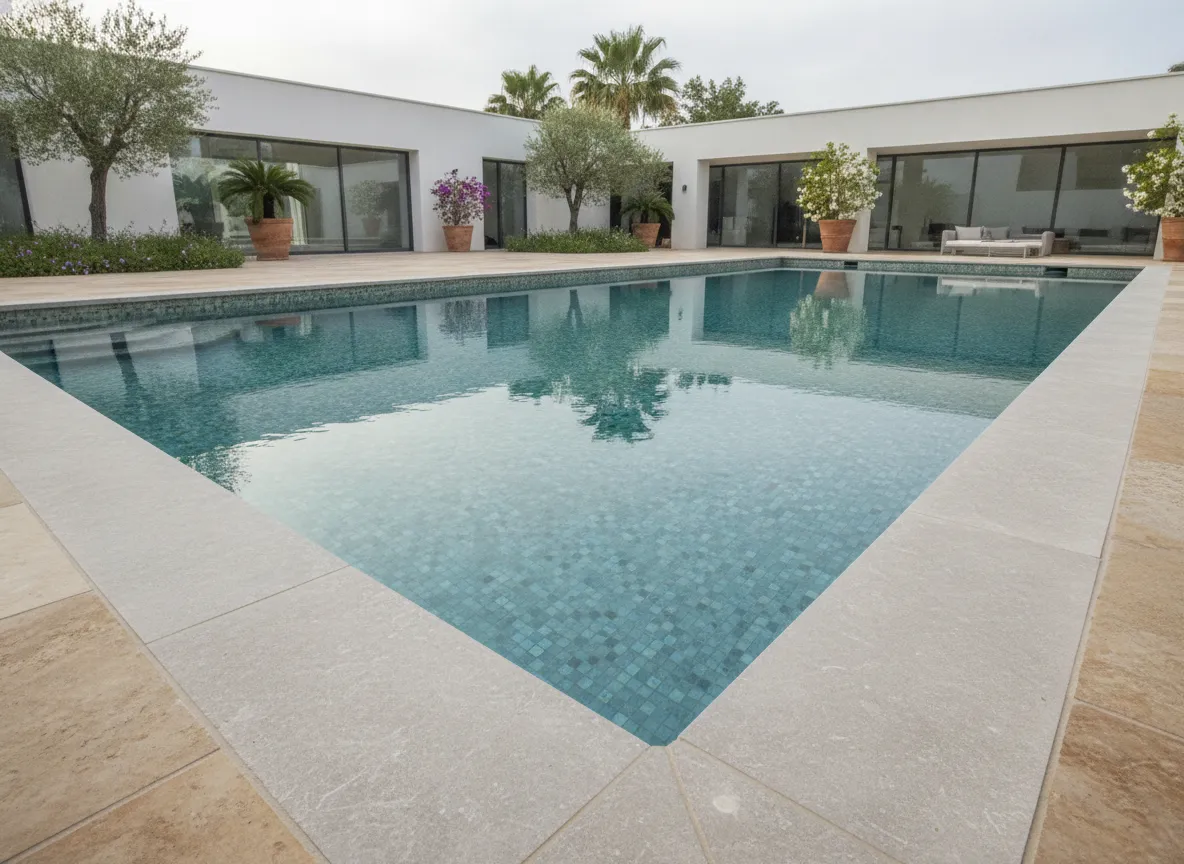 New pool construction on the Costa del Sol